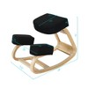 Costway Ergonomic Kneeling Chair Rocking Stool Upright Posture Office Furniture Black\Grey - 4 of 4