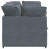 vidaXL Modular Sofa with Cushions - Velvet Dark Gray, 78.7"x39.4" Durable Metal Frame for Living/Bedroom - 4 of 4