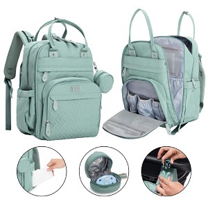 BabbleRoo Diaper Bag Backpack Stylish Hands-Free Baby Bag with Changing Pad, Stroller Straps & Water-Resistant - 1 of 4
