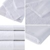 SEVOBAL Bath Towel and Washcloth Sets Luxurious Antimicrobial Cotton Tencel Blend Towel Set for Bathroom Use, White, 14.17"*10.24"*8.66" - 4 of 4
