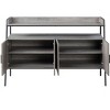 Vynxaria Modern Gray Oak & Black TV Stand, Max TV Size 50 in. - 4 of 4