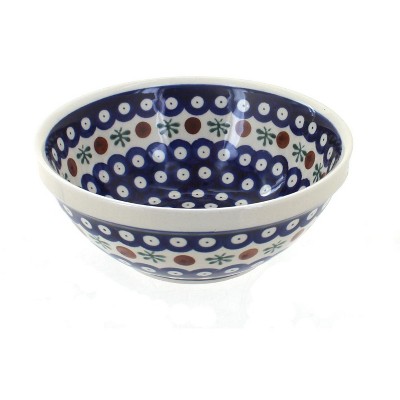 Blue Rose Polish Pottery Nature Small Serving Bowl