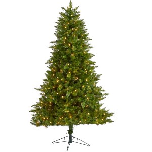 Nearly Natural 6.5-ft Vermont Spruce Artificial Christmas Tree with 450 Warm White (Multifunction) - 1 of 4