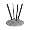 SEVOBAL Dining Tables Modern Circular Concrete Texture Dining Table Stylish Industrial Design for Kitchen Office, Gray, 33.5"*33.5"*29.45" - 3 of 4