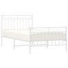 vidaXL Metal Bed Frame with Headboard and FootboardWhite 39.4 in.x74.8 in. Twin - 3 of 4