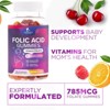 Folic Acid Gummies for Women 785 mcg, Essential Prenatal Vitamins for Mom & Baby, Vegan Folic Supplement Gummy, Vitamin B9 Chewable - 120 Gummies - 3 of 4