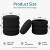 Gericco 17" in Diameter Round Ottoman with Storage for Living Room Foot Stool Modern Upholstered Vanity Stool Ottoman Foot Rest, Set of 2 - 2 of 4