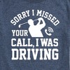 Men's - Instant Message - Sorry Missed Call Driving Golf Short Sleeve Graphic T-Shirt - 2 of 4