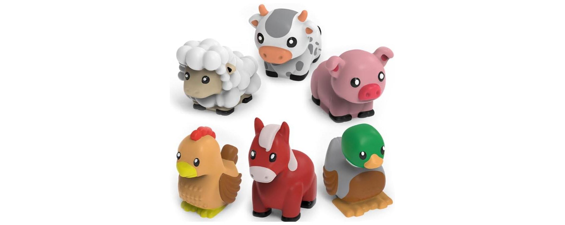 Tub Works Barnyard Mold Free Bath Toys, 6 Pack