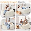 Itopfox Large Bean Bag Chair with Removable Plush Cover, Memory Foam Filling for Ultimate Comfort in Living Room, Bedroom, or Dorm - 4 of 4