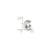Black Bow Jewelry Sterling Silver Letter C Polished Bead Charm, 10mm - 2 of 3
