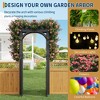 Wood Garden Arbor Trellis with Gate, Wooden Garden Trellis Arch, Outdoor TrellisArbor for Climbing Planting Plant Stand, Yard, Garden Decor - 4 of 4