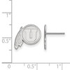 Black Bow Jewelry 10k White Gold Utah Runnin Utes NCAA Post Earrings - 2 of 3
