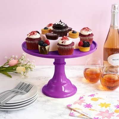 Fuchsia Melamine Cake Stand for Desserts and Cupcakes