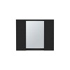 Vynxaria Double Door Medicine Cabinet in Black, Featuring a Sleek Mirror and One External Shelf for Stylish Storage and Easy Access in Your Bathroom - 4 of 4
