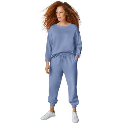 ellos Plus Size Boxy Fleece Sweatshirt