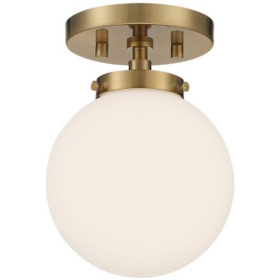 Possini Euro Design Possini Euro Jilly 6 3/4"W Warm Antique Brass Ceiling Light