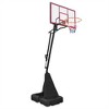 YONWAY Portable Basketball Hoop, Adjustable Height 8.04 ft to 10.01 ft, 44 inch Backboard with Rebound System and Wheels for  Professional Match - 2 of 4