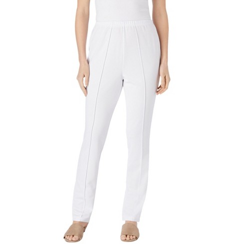 Woman Within Women's Plus Size Petite The Hassle-Free Elastic-Waist Soft Knit Pant - image 1 of 4