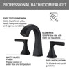 PAGED Widespread Bathroom Faucets 2 Handle Bathroom Sink Faucet Vanity Basin Faucet with Drain Assembly - 2 of 4