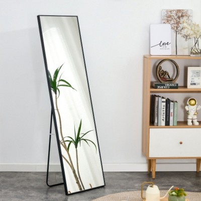 Solid Wood Full-Length Mirror: Dressing, Bedroom, Decorative, Retail - Floor and Wall Mount Options