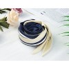 Allegra K Women's Satin Rhombus Stripe Print Summer Ponytail Neckerchief - 2 of 4