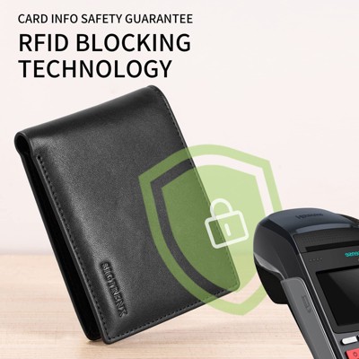 Leather Wallets for Men, Genuine Leather Mens Wallet Bifold Rfid Blocking with 2 ID Windows - image 4