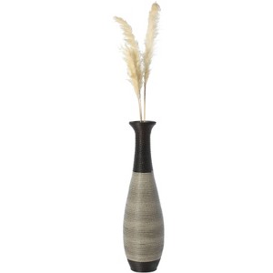 Uniquewise  38-inch Tall Artificial Rattan Floor Vase in Elegant Beige - Statement Piece for Living Room Decor, Entryway, or Hallway - 1 of 4