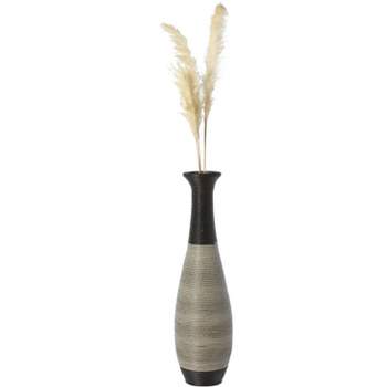Uniquewise Tall Floor Vase for home decor, Beige PVC Wire Pattern vase, Large 40 Inch Floor Vase, Entryway, Dining Room, Living Room, Hallway