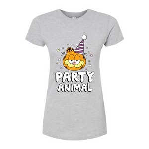 Women's - Garfield - Party Animal Fitted Graphic T-Shirt - 1 of 3