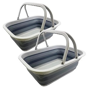 SAMMART 9.2L (2.3 gallons) Collapsible Plastic Tub with Handle - 1 of 4