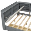 NicBex Modern Twin Size Platform Bed Wooden Frame with Upholstered Headboard, Rotatable Storage Board, 2 Drawers and Shelves for Bedroom - 4 of 4