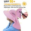 Tirrinia Women’s Neck Flap Bucket Hat with Wide Brim - Lightweight Breathable UPF 50+ Sun Hats, Perfect for Hiking Safari Fishing Garden Party, Solid - 4 of 4