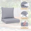 PAGED Outdoor Deep Seat Cushion Set,24x 24 inch,Waterproof Fade-Resistant Patio Furniture Cushions with Removable Covers,2PC - 4 of 4