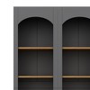 Okak Modern Bookshelf, Storage Shelves with 8 Adjustable Shelves, Freestanding Storage Organizer Set of 2 for Living Room, Office, Grey - 4 of 4