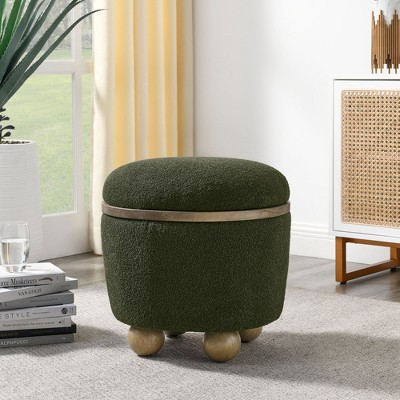 CAVINAS Storage Ottoman Bench, Upholstered End of Bed Ottoman Bench with Storage and Seating, Large Blanket Storage Bench