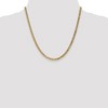 Black Bow Jewelry 3.2mm, 14k Yellow Gold, Solid Beveled Curb Chain Necklace - 2 of 4