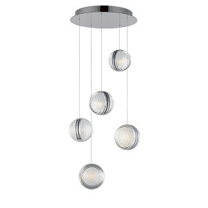 ET2 Lighting Pulse 5 - Light Pendant in  Polished Chrome - 1 of 2