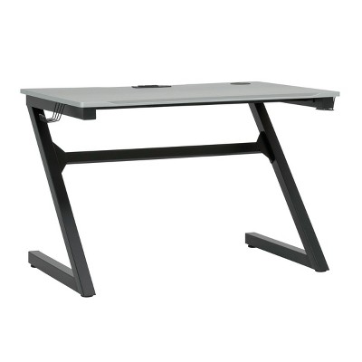 Zone Gaming Table Black/Silver - SD Gaming: PC Desk with Charging Station & Cup Holder