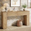 Hommoo Farmhouse Console Table with 2 Hidden Drawers Rustic Brown - 3 of 4