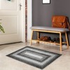 Modern Braided Print Area Rug Boho Rug Geometric Rug Washable Living Room Bedroom Rug - 3 of 4