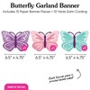 Big Dot of Happiness Beautiful Butterfly Garland Banner, Baby Shower or Birthday Party Decorations, Fairy Garden Party Banner, 30 Feet of Cord, 15 - 4 of 4