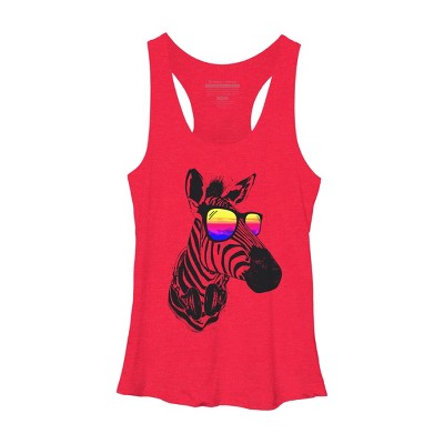 Women's Design By Humans Cool Zebra By clingcling Racerback Tank Top