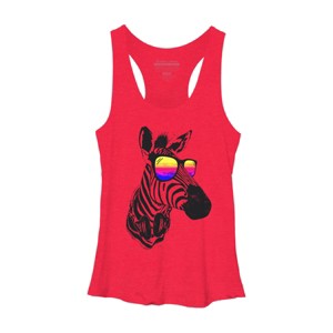 Women's Design By Humans Cool Zebra By clingcling Racerback Tank Top - 1 of 3