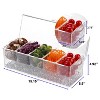 Aoibox Ice Chilled 5 Compartment Condiment Server Caddy with Removable Dishes and Hinged Lid for Fruits, Salads, and Sauces - 2 of 4