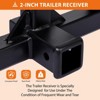 3 Point 2 Inch Receiver Drawbar Hitch Adapter for Cat1 Tractors, LM25H, Kubota, WLM Tractor, BX, NorTrac, Yanmar, Kioti - 3 of 4