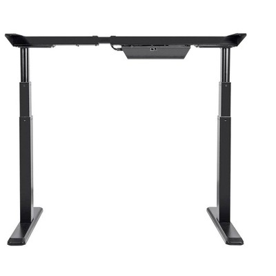 Monoprice Height Adjustable Sit-Stand Riser Table Desk Frame - Black With Electric Dual Motor, Compatible With Desktops From 43in-87in Wide