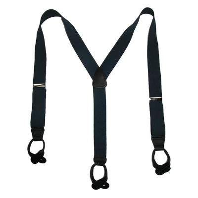 CTM Men's Big & Tall Elastic Button End Suspender with Bachelor Buttons