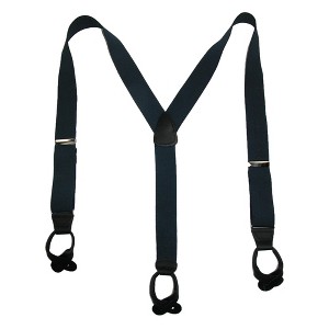 CTM Men's Big & Tall Elastic Button End Suspender with Bachelor Buttons - 1 of 4