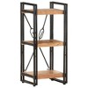 vidaXL Industrial 3-Tier Bookcase - Solid Acacia Wood and Powder-Coated Steel Frame - 2 of 4